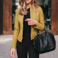 thumbnail image 2 of CEHVOM Women Long Sleeve Open Front Short Cardigan Short Suit Jacket Coat Top, 2 of 8