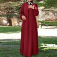 thumbnail image 1 of Gspmoly Robes pour Femmes, Robe Décontractée Ample à Col Montant avec Poches, Couleur Unie, Style Mode, Robes de Mariage pour Femmes Offres du Jour, 1 of 6