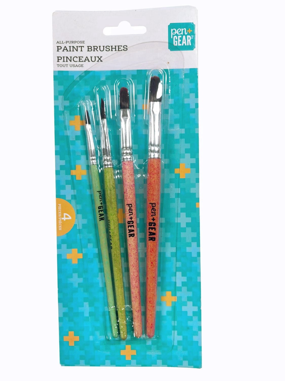 Lot de 30 pinceaux économiques (1/2, 1, 1,5, 2,5 cm) - Pinceaux de Peinture à Poils ménagers - Pinceaux à Peinture - Pinceaux à Tubes - Pinceaux de