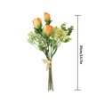 thumbnail image 4 of thinsony Artificial Flower Bouquet Wedding Party Simulation Floral Decor Home Decoration artificial Flower, Orange, 4 of 4