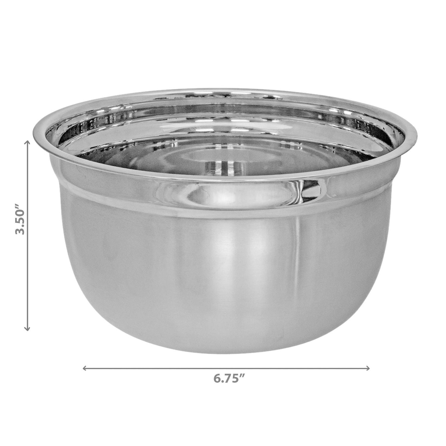 IH Casa Decor En Acier Inoxydable Allemand Bol 6.75" - Ensemble De 2