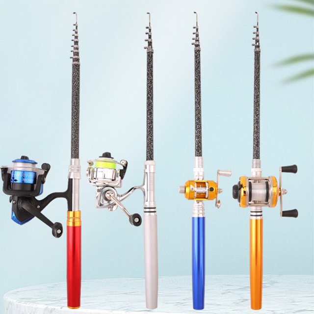 pitrice Mini Canne à Pêche Portable de Poche Queue Souple Mini Canne à Lancer en Mer pour Pêche sous-Marine