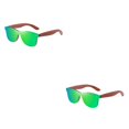 thumbnail image 2 of Decodeary Protection Bois Mode Lentille Colorée Options Monture Légère Vert 2 Ensembles, 2 of 6