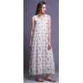 thumbnail image 3 of Bimba Robe de Nuit en Rayonne pour Femmes Maxi Imprimée Tenue de Sommeil Robe de Nuit-3x, 3 of 5