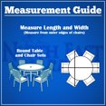 thumbnail image 5 of Housse pour Mobilier d'Extérieur NEH, Ensemble Table et Chaise de Patio Rond - 76 Pouces de Diamètre x 29 Pouces de Hauteur - Matériau Respirant, Protection contre les Rayons du Soleil et Housse de Rangement Résistante aux Intempéries - Gris avec Ourlet Noir, 5 of 5
