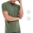 thumbnail image 1 of Floleo Homme Couleur Unie Extensible Convenable Veston de Sport à Manches Courtes Haut de Course Respirant Léger Décontracté Mode Confort Convenable Mode Urbaine (Vert Armée, 3TG), 1 of 7