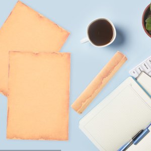 CATIEBYE Papier-lettre rétro-officiel orange décoratif pour usage personnel et d'impression