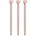 thumbnail image 1 of amdohai Diamond Ballpoint Pens, 3 Pack, Black Ink, Rose Gold, 1 of 6