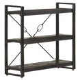 thumbnail image 1 of vidaXL 3-Tier Bookcase Black 90x30x80 cm Solid Mango Wood, 1 of 5