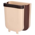 thumbnail image 2 of ZPSHYD Hanging Trash Can, 14.7oz Foldable Waterproof Multifunctional Countertop Trash Can for Home Kitchen Bathroom Brown Gold(Brown), 2 of 8