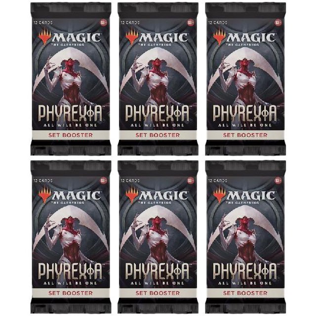 6 Packs Magic: the Gathering Set Booster Pack Lot MTG Phyrexia all will be one