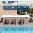 thumbnail image 3 of Tabouret de Bar – Chaise de Patio d'Extérieur en HDPE Résistante aux Intempéries, Hauteur Comptoir – Résine Robuste, Repose-Pieds Ergonomique – pour Terrasse, Balcon et Cuisine – Noir, Lot de 1, 3 of 5