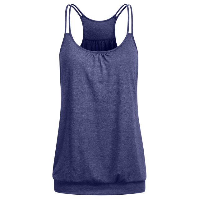 Birdeem Camisoles pour Femmes Unies Aguichant Sans Manches à Col Rond, Ajourées, Hauts Tube Plissés, Blouse