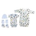 thumbnail image 1 of Bambini Newborn Baby Boys 5 Pc Layette Baby Shower Gift Set, 1 of 3