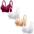 thumbnail image 1 of Soutiens-gorge pour Femmes, 4 Pcs Soutien-Gorge Imprimé pour Femme, Rassemblé, Grande Taille, Soutien-Gorge Quotidien Sans Armatures, Soutien-Gorge de Tous les Jours, 1 of 2