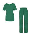 thumbnail image 1 of Adar Universal Women's Scrub Set - V-neck Scrub Top and Elastic Pull-On Scrub Pants, 1 of 8
