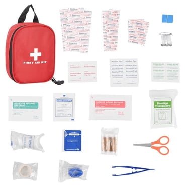 Riforla Kits for A Total of 120 Camping Hiking Car Emergency Kit Hiking Gear Kit Travel Car Stuff Red