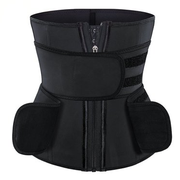 Zip And Adjustable Hook Shaperwear Waist Trainer Women Sauna Belt Weight Loss Cincher Body Shaper Tummy Control Strap Slimming
