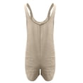 thumbnail image 5 of TopLLC Women's Summer Casual Rompers Sleeveless Loose Spaghetti Strap Short Jumpsuits Overalls Solid Button Bodysuit Playsuit With Pockets, 5 of 5