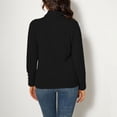 thumbnail image 4 of Lenpel Women's Turtleneck Sweaters Lightweight Long Sleeve Slim Ribbed Knit Pullover Tops Fall Fashion Outfits(Black,Large), 4 of 5