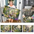 thumbnail image 4 of Binwennn Easter Bunny Pattern Soft Velvet Carpet Festive Atmosphere Cute Decoration A Must Have Carpet For A Warm Home 40X60CM A7 Area Rugs Large Warm Couch Throw Blanket Northeast Outfitters Blanket, 4 of 4