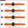 thumbnail image 3 of Silicone Rubber Watch Strap, 24mm, Orange, 3 of 7
