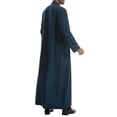 thumbnail image 3 of Styesk Jackets for Men Men's Muslim Robe Arab Middle Robe Long Style Long Sleeve Standing Neck Pocket Pullover Long Shirt Fashion Casual Robe, 3 of 8