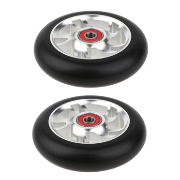 jinwen 1 Paire de Roues de Rechange pour Trottinette Acrobatique 100mm avec Roulement et Bagues Blanc