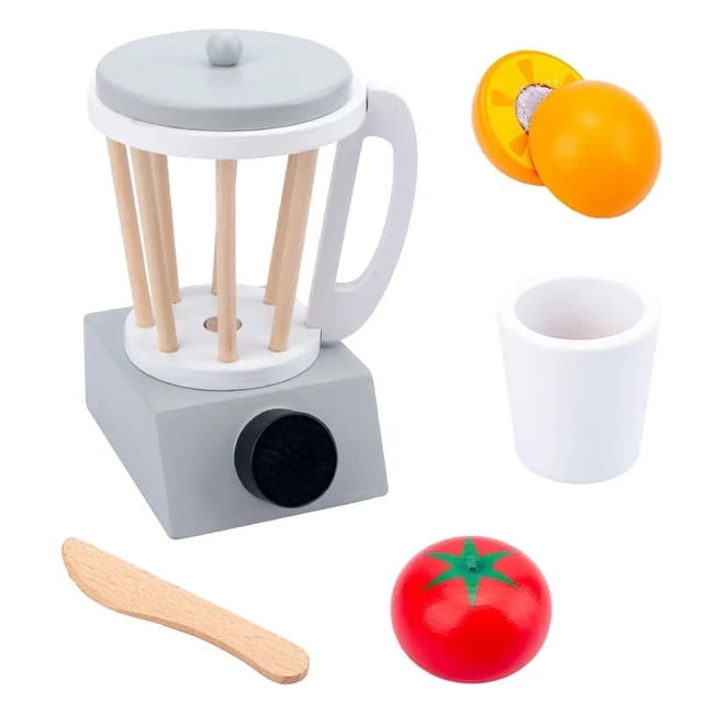 Wooden Kitchen Imaginary House Toy Simulation Toaster Coffee Machine Food Stirrer Children‘s Play House Toy Early Education Gift