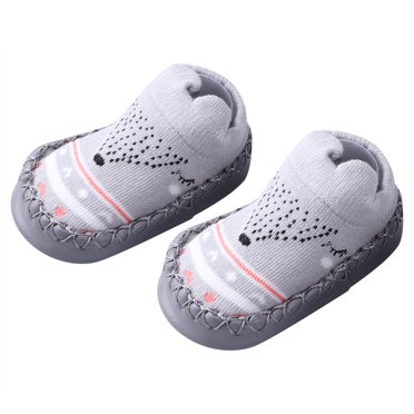 Herwey Soft Cotton Newborn Non-slip Socks Baby Floor Walking Standing Cute Ankle Sock(11cm), Baby Floor Socks,Baby Socks