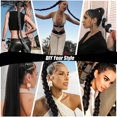 thumbnail image 1 of ZheElen Instant Length And Volume Ponytail Extension For Female Just Like Own Hair Coronet Braid Switch black 1Set, 1 of 6