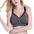 thumbnail image 3 of Full Bust Seamless Full coverage Nursing Maternity Bras Bralette S-XXL adjustable shoulder strap Gray L, 3 of 8
