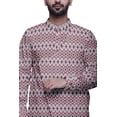thumbnail image 3 of Atasi Designer Kurta Pajama For Men Printed Angrakha Kurta Set Summer Clothing, 3 of 3
