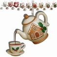 thumbnail image 2 of QIPOPIQ Vintage Christmas Teacup And Teapot Festive Decoration, 2 of 3