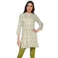 thumbnail image 1 of Moomaya Robes Tuniques Courtes en Poly-Crêpe pour Femmes Kurti Imprimé Mini Tenue d'Été, 1 of 5