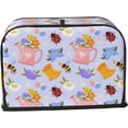 thumbnail image 2 of Toaster Cover 2 Slice Honeybee Dustproof Bread Maker Cover Fingerprint Bakeware Protection Wide Slot Toaster Bag Reusable Kitchen Small Appliance Cover TC278, 2 of 6