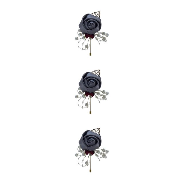 relayinert Broche Moderne Minimaliste Épingle Unique et à la Mode Pièce Déclarée Épingles de Luxe pour Mariages Gris Foncé Ensemble de 3