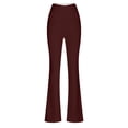 thumbnail image 4 of Timegard Workout Legging for Women High Waist Slim Fitting Bell Bottom Basic Yoga Trousers Solid Color, 4 of 4