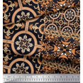 thumbnail image 1 of Soimoi Rayon Fabric Damask Patchwork Print Sewing Fabric Yard 42 Inch Wide, 1 of 3