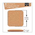 thumbnail image 4 of High Density Thick Square Cork Pad for Hot Dishes, 8 Inch Heat Resistant Multifunction Cork Coaster, Cork Hot Pads, 4 of 7