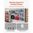 thumbnail image 4 of VEVOR Panneau de Mur à Lattes 8 x 4 Pi PVC Gris pour Garage avec Accessoires, 4 of 9
