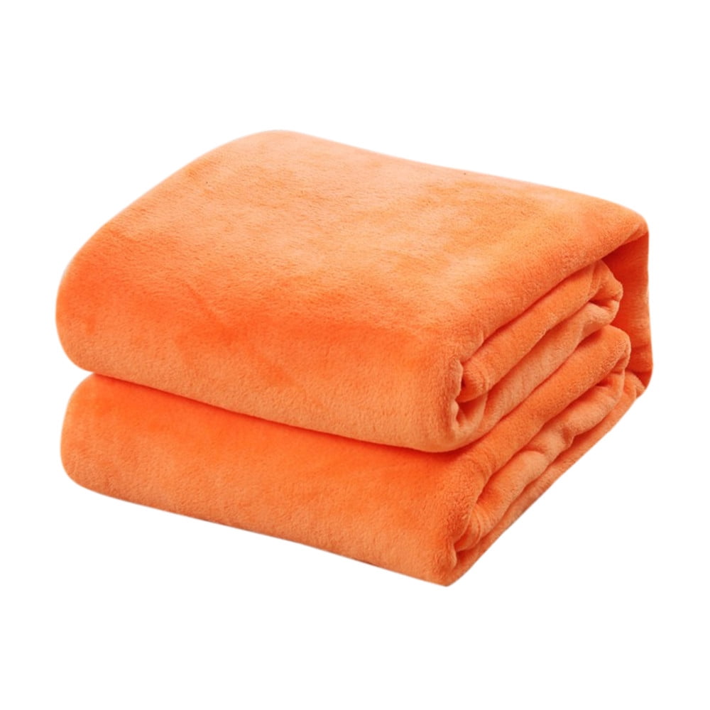 Ynlkorvg Weighted Blanket Clearance, Super Soft Warm Solid Warm Micro Plush Fleece Blanket Throw Rug Sofa Bedding Home Essentials Orange