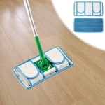 ZZkhGO Housse plate pour les ménages, Couvercle de Mop remplaçable avec adhésif, Couverture en polyester pour planchers de nettoyage rotatifs à main