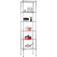 thumbnail image 1 of FDW 6-Tier Wire Storage 17x12x64 Chrome Shelving Shelves, Adjustable Racks Heavy-Duty Metal Shelf, 1 of 7