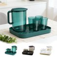 thumbnail image 1 of Plastic Cold Water Bottle 1Pcs Black Plastic Cold Jug and Cup Tray Set Pitcher with Lid for Iced Tea Lemonade and Fruit Infused Water Rkxzt, 1 of 9