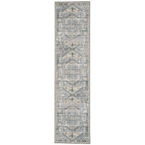 Parson 2' x 8' Washable Runner, Grey and Beige