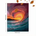 thumbnail image 3 of Qisvanset Impressionist Wave Sunset Canvas Print 12x16 Inch Dining Room Decor, 3 of 8