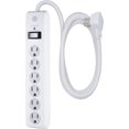 thumbnail image 3 of GE 6-Outlet Surge Protector Extension Cord, Pro Series, 8ft., White, 46274, 3 of 8