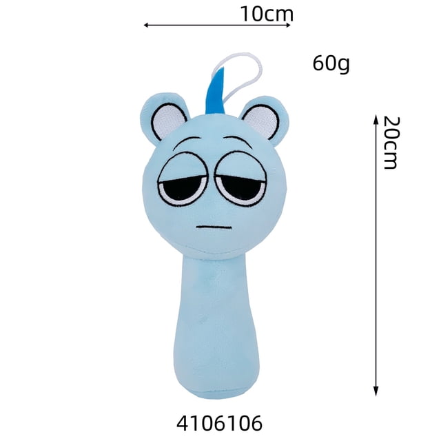 Jouets en Peluche Sprunki Liés au Jeu Bleu Pâle