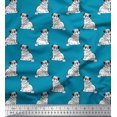 thumbnail image 1 of Soimoi Polyester Crepe Fabric Pug Dog Decor Fabric Printed Yard 42 Inch Wide, 1 of 3